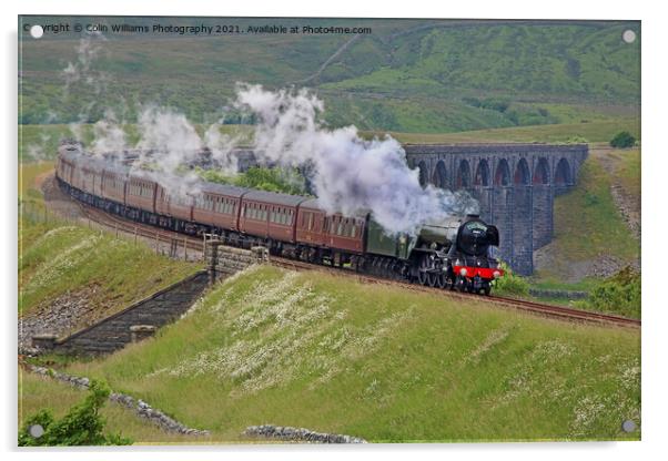 60103 Flying Scotsman at  Ribblehead  2 Acrylic by Colin Williams Photography