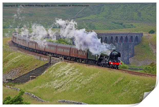 60103 Flying Scotsman at  Ribblehead  2 Print by Colin Williams Photography