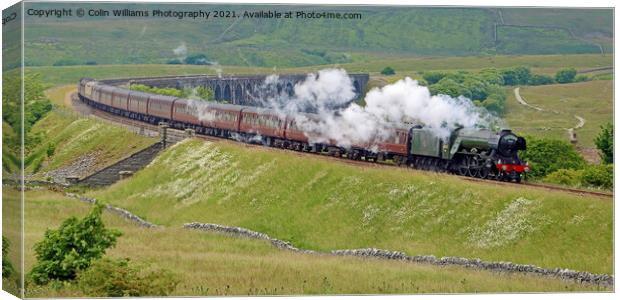 60103 Flying Scotsman at  Ribblehead  3 Canvas Print by Colin Williams Photography