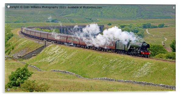 60103 Flying Scotsman at  Ribblehead  3 Acrylic by Colin Williams Photography