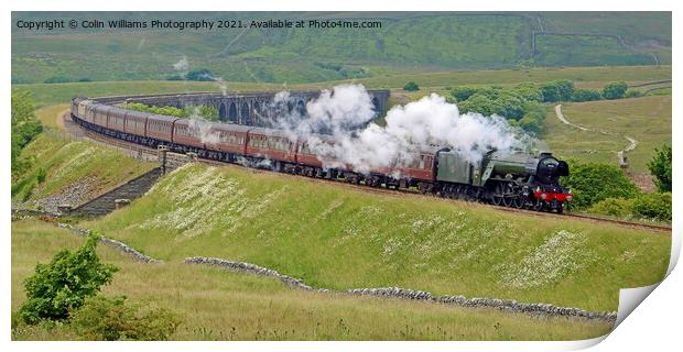 60103 Flying Scotsman at  Ribblehead  3 Print by Colin Williams Photography