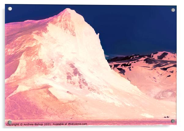Icelandic mountain Acrylic by Andrew Bishop