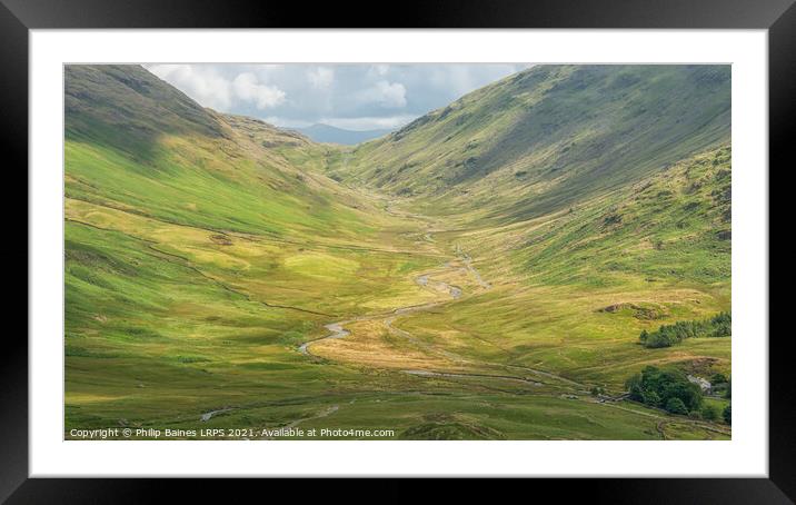 Wrynose Pass Framed Mounted Print by Philip Baines