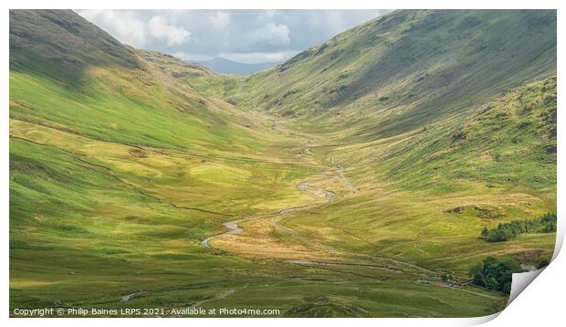 Wrynose Pass Print by Philip Baines