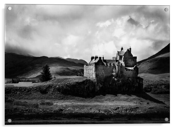 Duart Castle Acrylic by Andrew Bishop