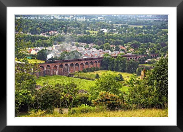 46115 Scots Guardsman crossing Whalley Viaduct, La Framed Mounted Print by David Birchall