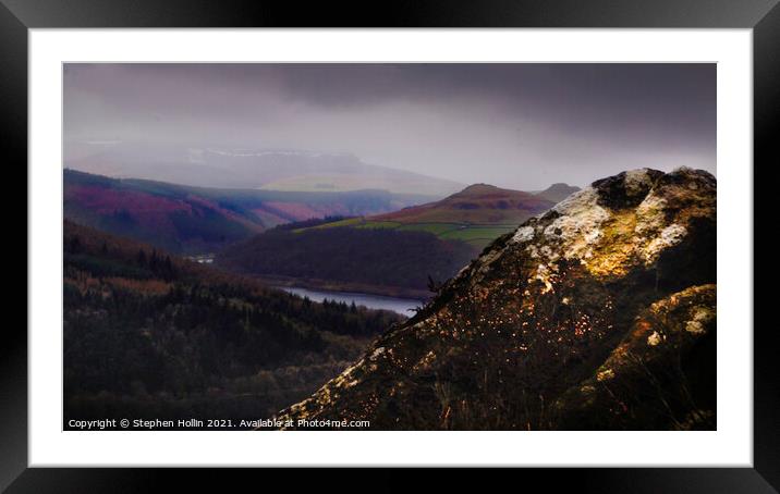 Majestic Ladybower Reservoir Framed Mounted Print by Stephen Hollin