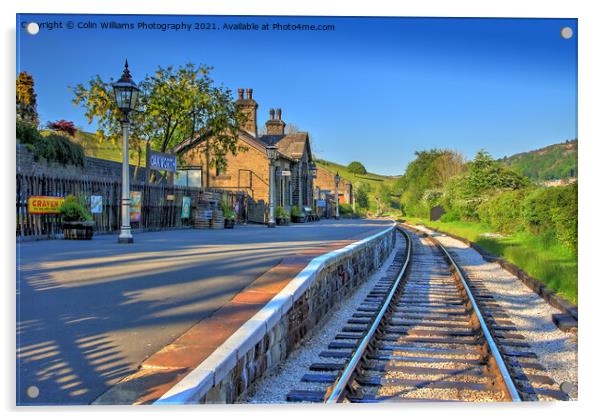 Oakworth Station 1 Acrylic by Colin Williams Photography