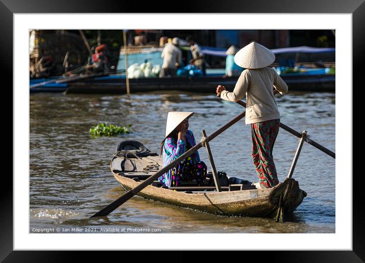 Water Taxi, Vietnam Framed Mounted Print by Ian Miller