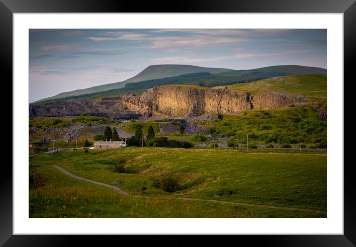Sunlight on a Penwyllt quarry Framed Mounted Print by Leighton Collins
