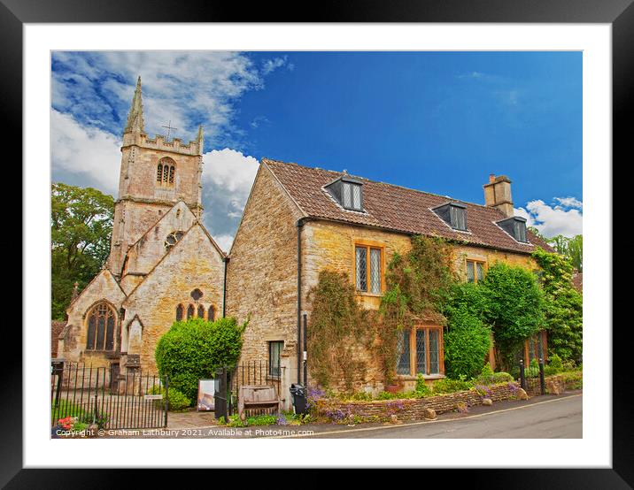 Castle Combe Church Framed Mounted Print by Graham Lathbury