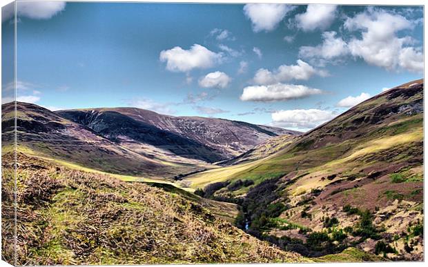 The Parallel Roads of Glen Roy Canvas Print by Jacqi Elmslie