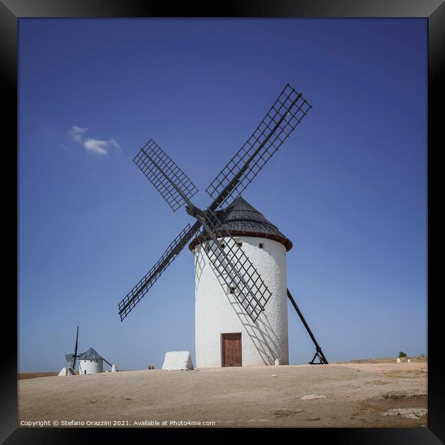 Windmill in Campo de Criptana, Spain Framed Print by Stefano Orazzini