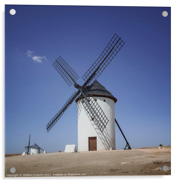 Windmill in Campo de Criptana, Spain Acrylic by Stefano Orazzini