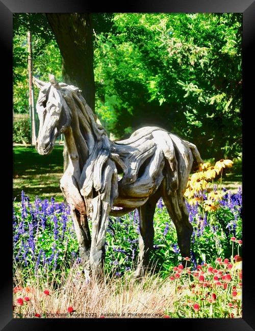 Wooden horse Framed Print by Stephanie Moore