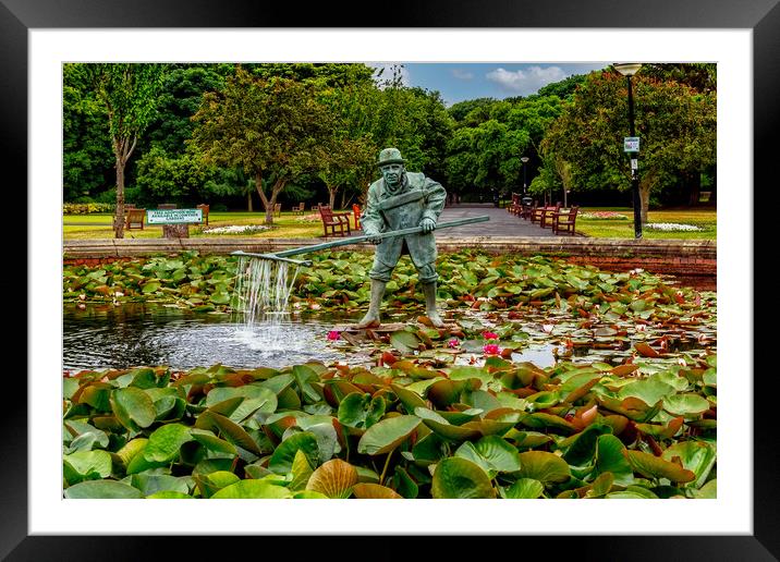 Shrimper Fountain in Lowther Gardens Framed Mounted Print by Roger Green