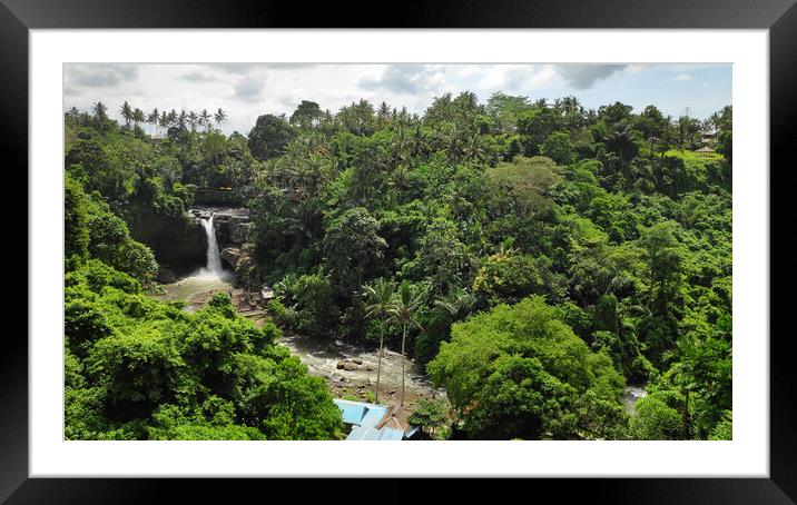 Tegenungan Waterfall near Ubud in Bali, Indonesia Framed Mounted Print by Yann Tang