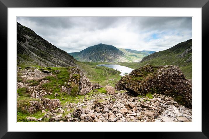 Llyn Idwal and Tryfan Framed Mounted Print by Ian Miller