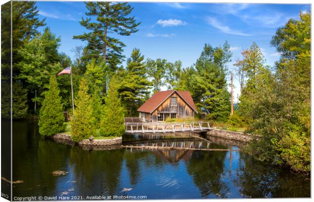 Michigan Lakeside Mill Cottage Canvas Print by David Hare