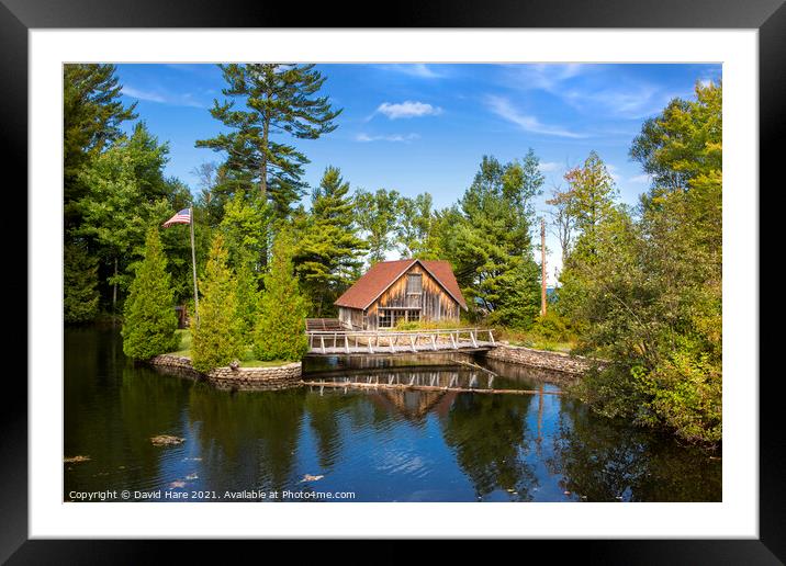 Michigan Lakeside Mill Cottage Framed Mounted Print by David Hare