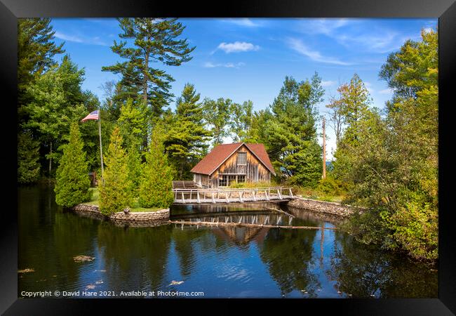 Michigan Lakeside Mill Cottage Framed Print by David Hare