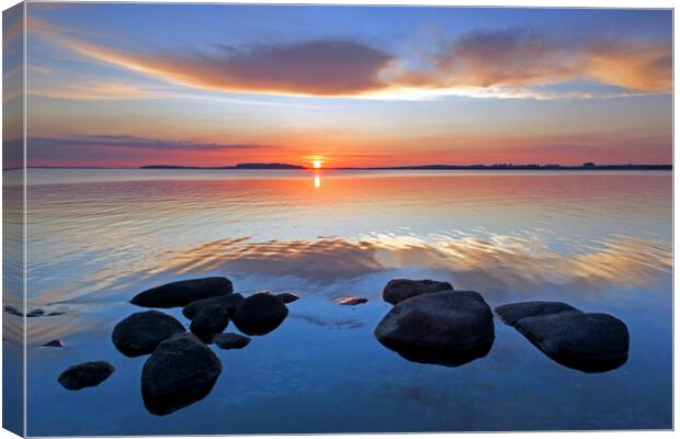 Sunset over the Baltic Sea Canvas Print by Arterra 