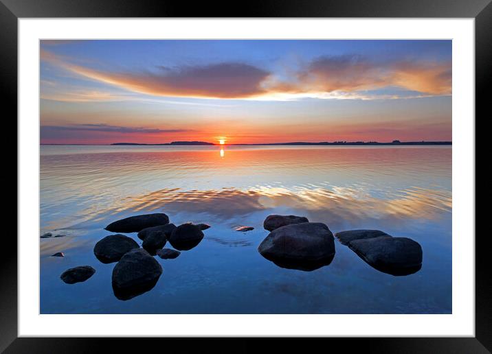 Sunset over the Baltic Sea Framed Mounted Print by Arterra 