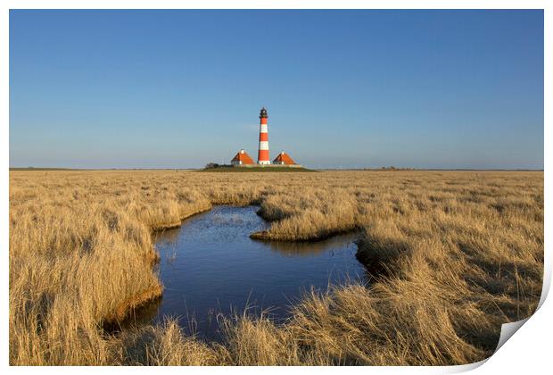 Westerhever Lighthouse, Wadden Sea Print by Arterra 