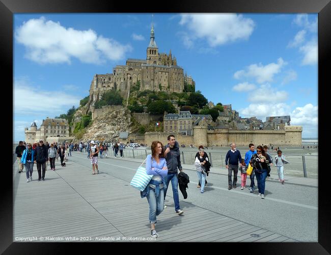 France Mont Saint Michel France. Mont Saint Michel Framed Print by Malcolm White