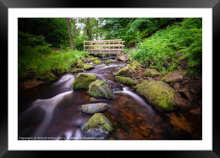 Wyming brook in the Peak district 554 Framed Mounted Print by PHILIP CHALK