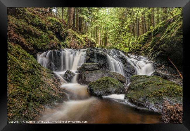 First Pucks Glen Waterfall Framed Print by Ronnie Reffin