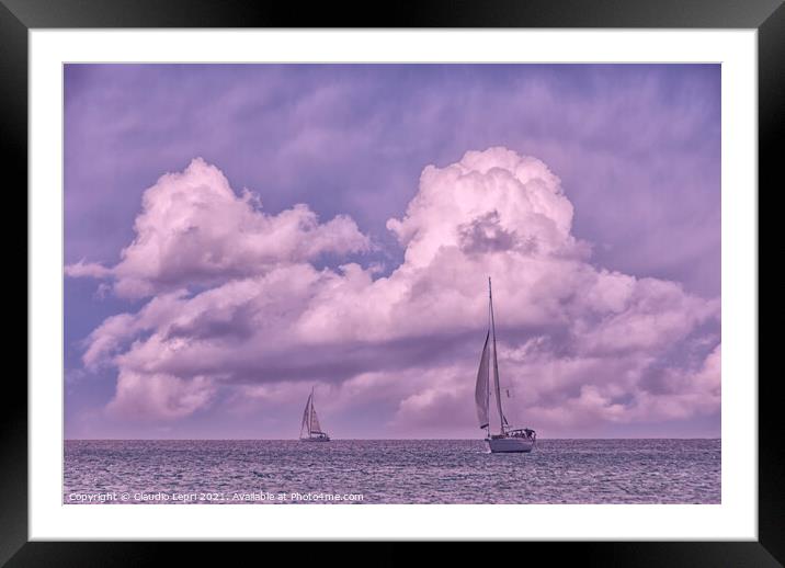 Sailing Framed Mounted Print by Claudio Lepri