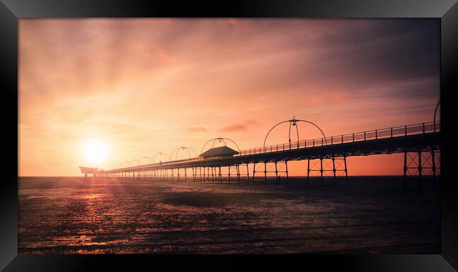 Pier sunset Framed Print by Kevin Elias