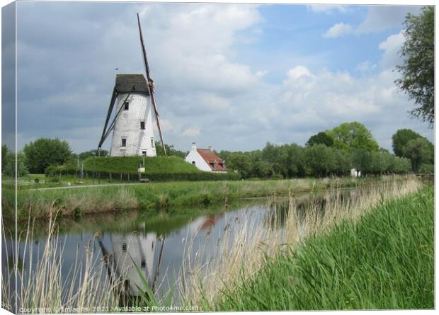 Windmill Damme, West Flanders, Belgium Canvas Print by Imladris 