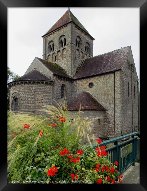 France Church Eglise Notre-Dame-sur-l'Eau - Monume Framed Print by Malcolm White