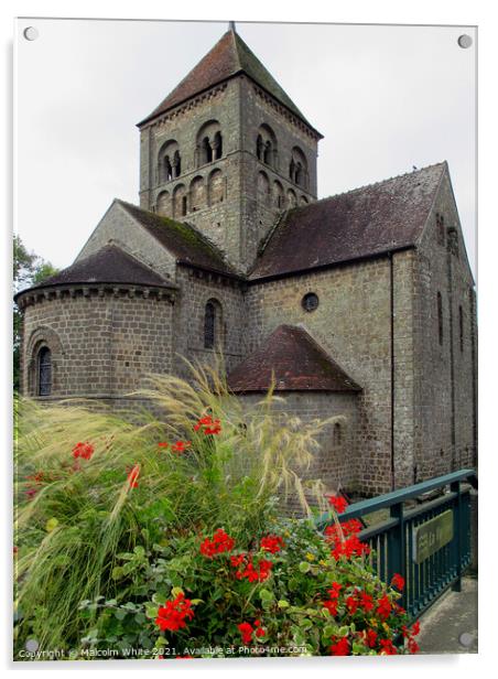 France Church Eglise Notre-Dame-sur-l'Eau - Monume Acrylic by Malcolm White