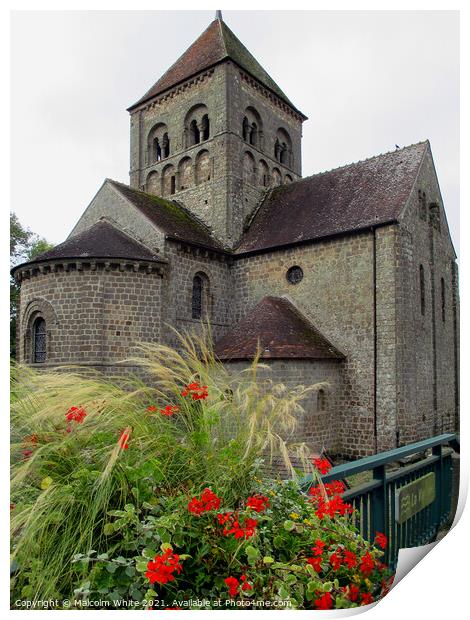 France Church Eglise Notre-Dame-sur-l'Eau - Monume Print by Malcolm White