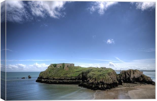 St Catherines Rock, Tenby Canvas Print by Steve Purnell