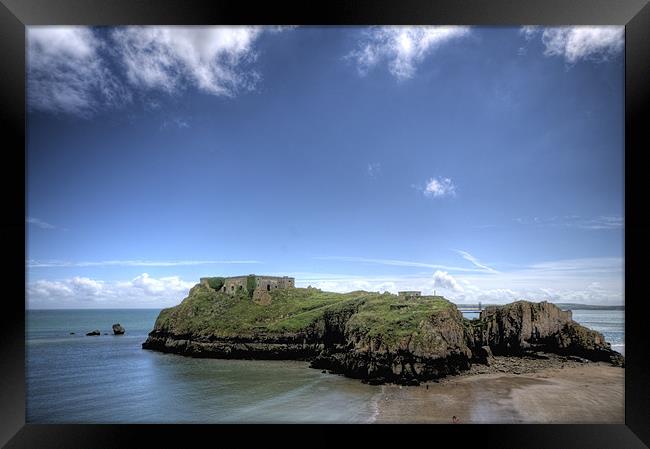 St Catherines Rock, Tenby Framed Print by Steve Purnell
