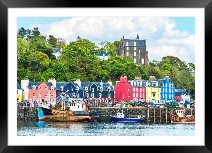 Colourful Tobermory Framed Mounted Print by Ian Lewis