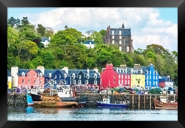 Colourful Tobermory Framed Print by Ian Lewis