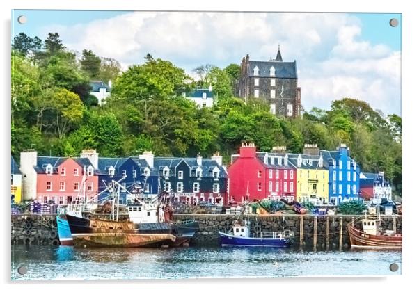 Colourful Tobermory Acrylic by Ian Lewis