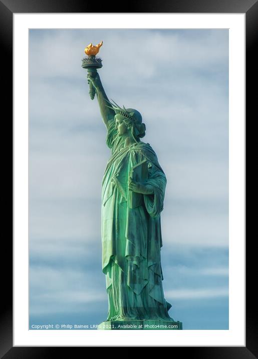 Statue of Liberty Framed Mounted Print by Philip Baines