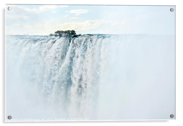 Victoria falls landscape on Zambezi river, Africa Acrylic by Delphimages Art