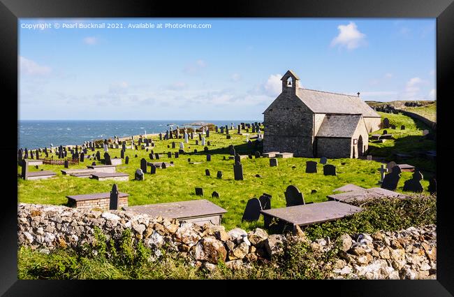 Llanbadrig Church of St Patrick Cemaes Anglesey Framed Print by Pearl Bucknall