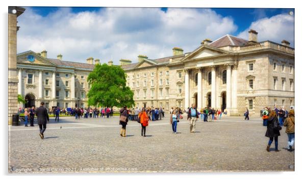 Trinity College, Dublin, Ireland - 9 Acrylic by Jordi Carrio