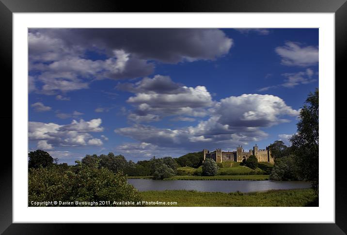 Under A Moving Sky. Framlingham Castle. Framed Mounted Print by Darren Burroughs
