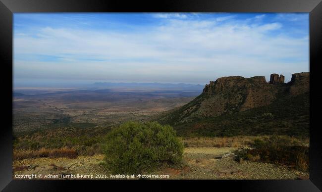 Valley of Desolation from the Toposcope Framed Print by Adrian Turnbull-Kemp