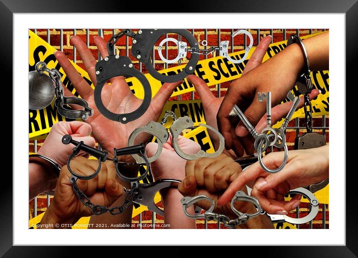 Crime and Punishment (Mass Incarceration) Framed Mounted Print by OTIS PORRITT