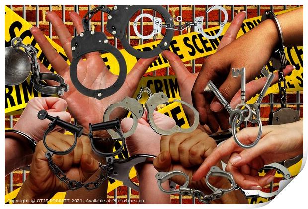 Crime and Punishment (Mass Incarceration) Print by OTIS PORRITT